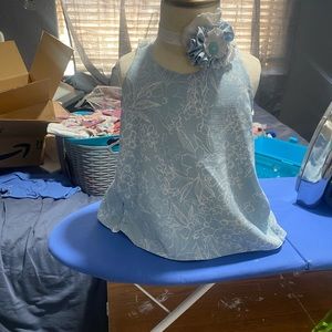 Handmade apron style 2-4 month baby dress